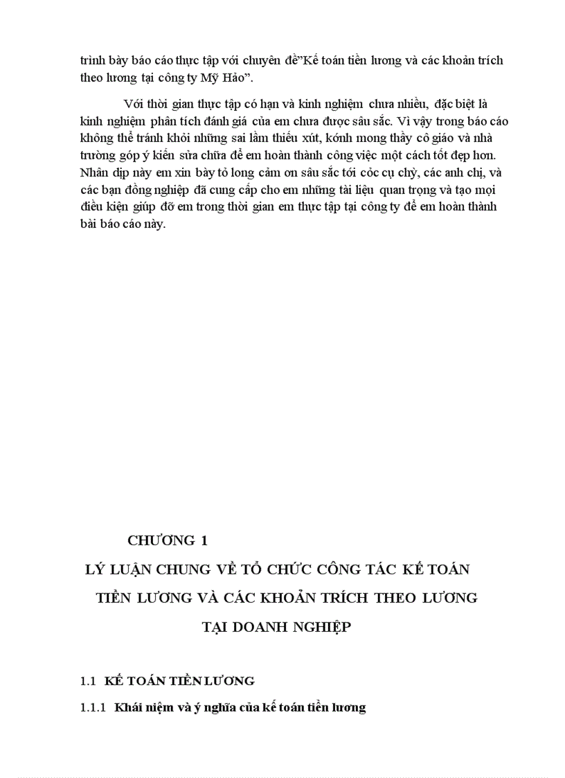 image for page Kế toán tiền lương và các khoản trích theo lương tại công ty Mỹ Hảo