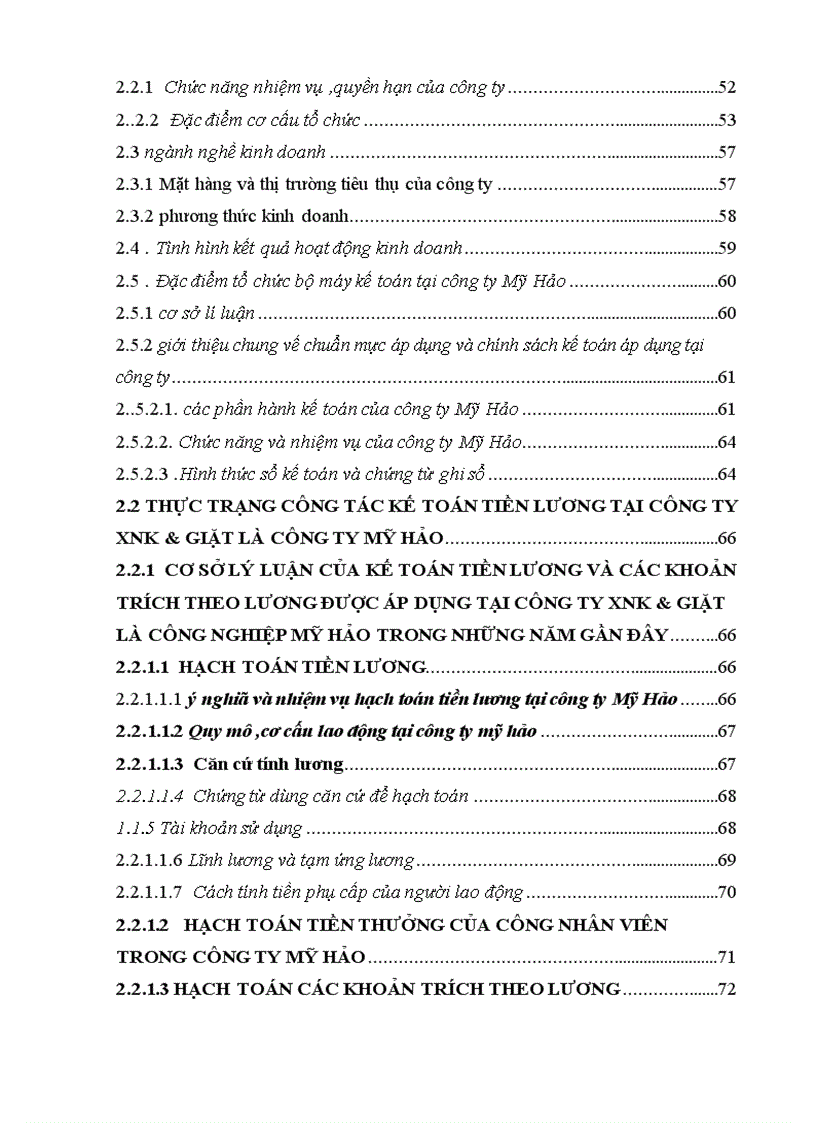 image for page Kế toán tiền lương và các khoản trích theo lương tại công ty Mỹ Hảo