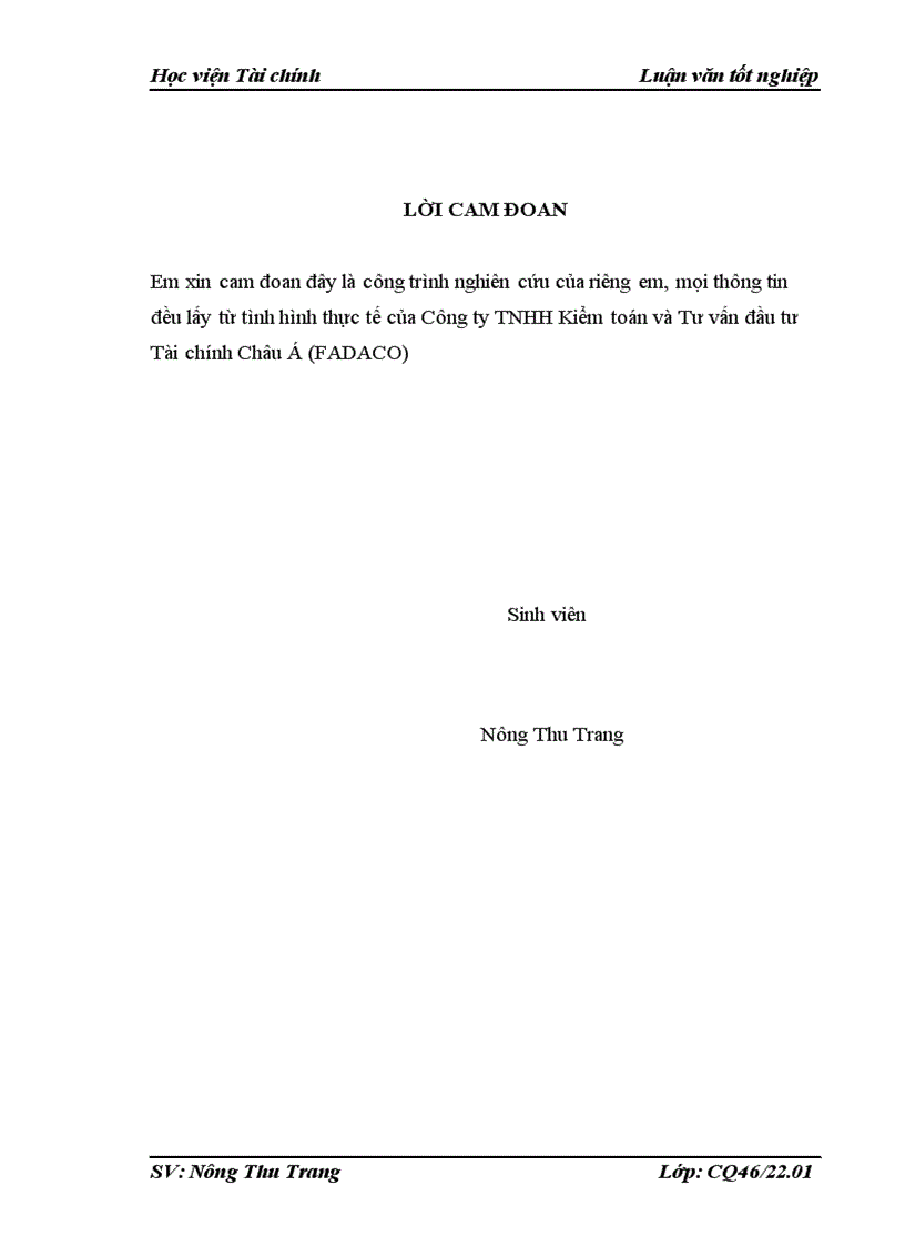 image for page Hoàn thiện quy trình kiểm toán vốn bằng tiền trong kiểm toán Báo cáo tài chính do Công ty TNHH Kiểm toán và Tư vấn đầu tư Tài chính Châu Á FADACO thực hiện