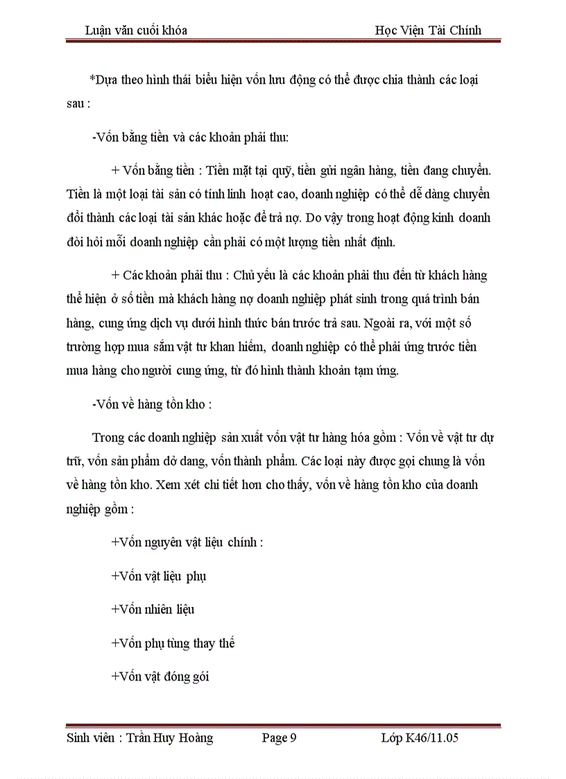 image for page Vốn lưu động và các giải pháp tài chính nâng cao hiệu quả sử dụng vốn lưu động tại công ty cổ phần quản lý và xây dựng đường bộ 470
