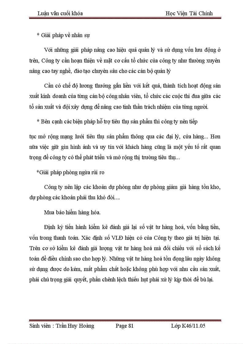 image for page Vốn lưu động và các giải pháp tài chính nâng cao hiệu quả sử dụng vốn lưu động tại công ty cổ phần quản lý và xây dựng đường bộ 470