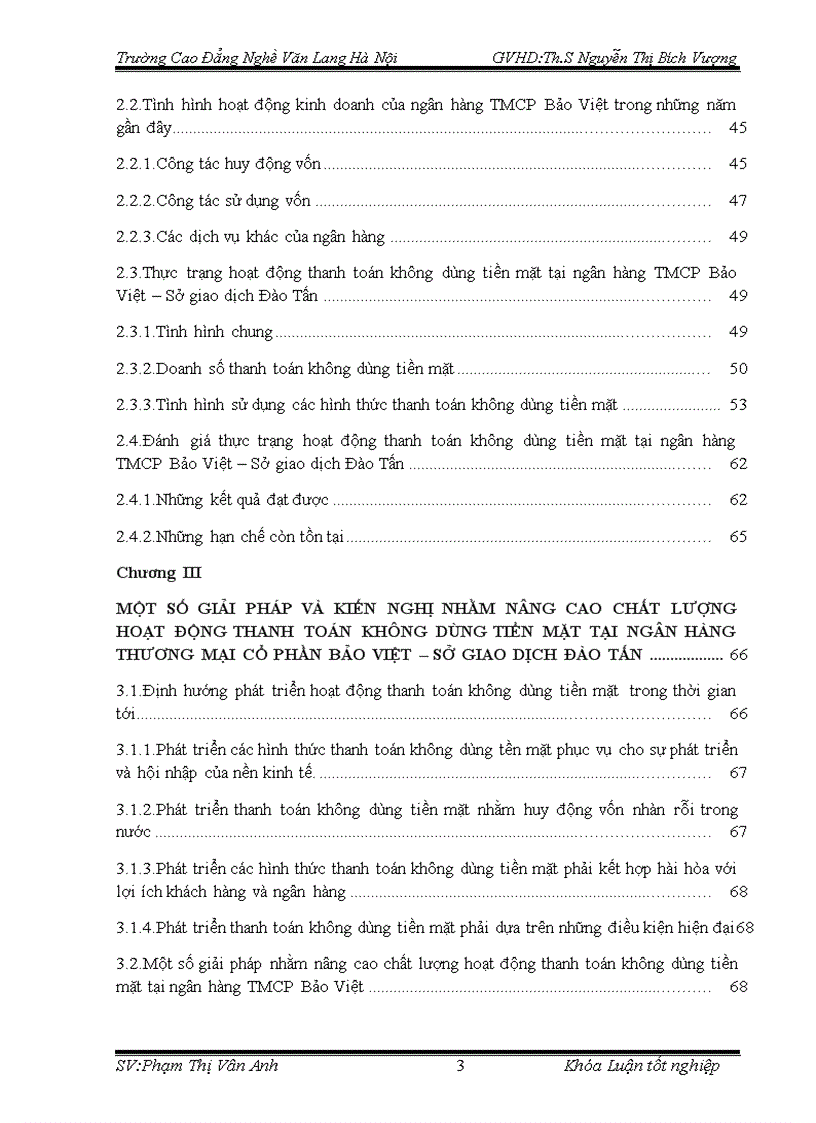 image for page Giải pháp nâng cao chất lượng hoạt động thanh toán không dùng tiền mặt tại Ngân hàng Thương mại Cổ phần Bảo Việt