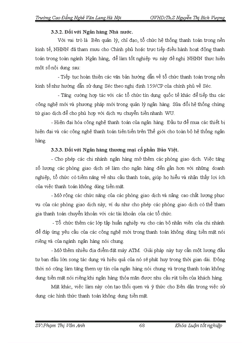 image for page Giải pháp nâng cao chất lượng hoạt động thanh toán không dùng tiền mặt tại Ngân hàng Thương mại Cổ phần Bảo Việt