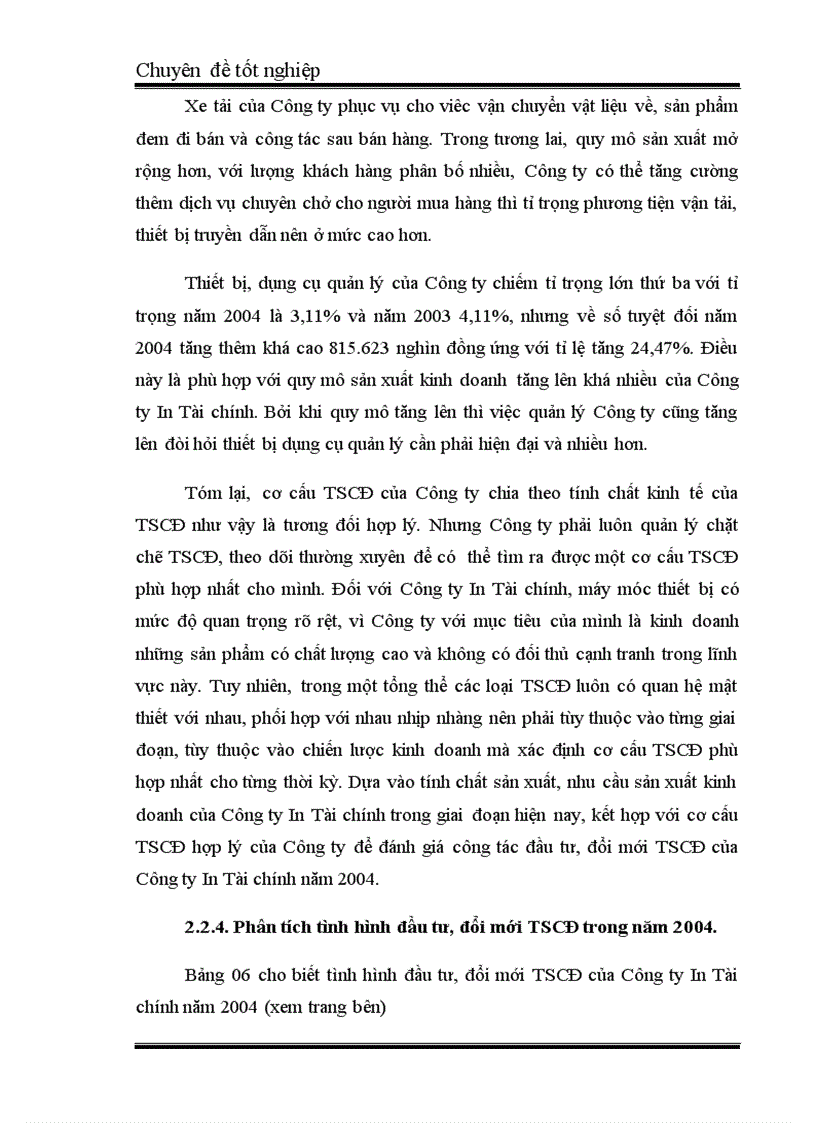 image for page Vốn cố định và các giải pháp tài chính nâng cao hiệu quả sử dụng vốn cố định ở Công ty In Tài chính