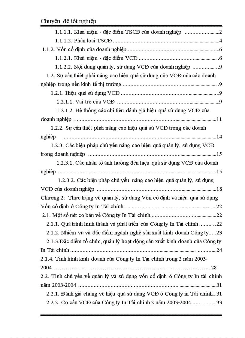 image for page Vốn cố định và các giải pháp tài chính nâng cao hiệu quả sử dụng vốn cố định ở Công ty In Tài chính
