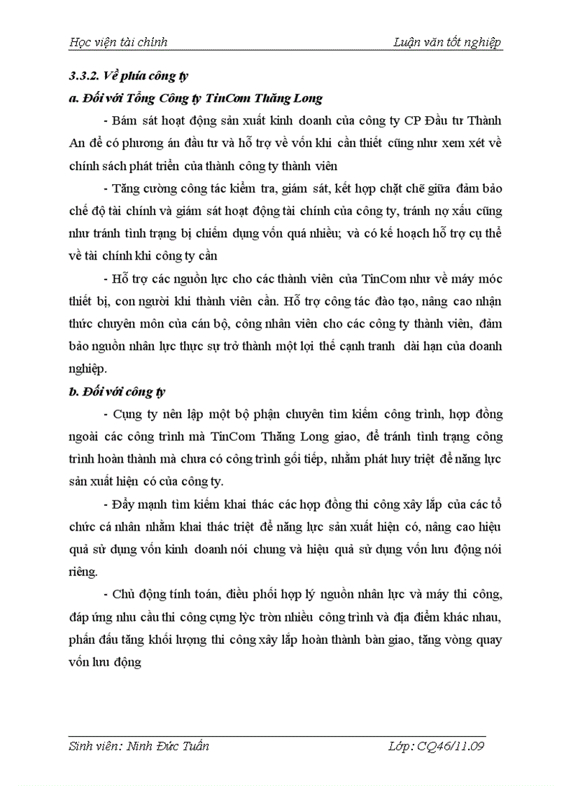 image for page Thực trạng quản lý sử dụng vốn lưu động và một số biện pháp góp phần nâng cao hiệu quả sử dụng vốn lưu động tại công ty cổ phần đầu tư THÀNH AN