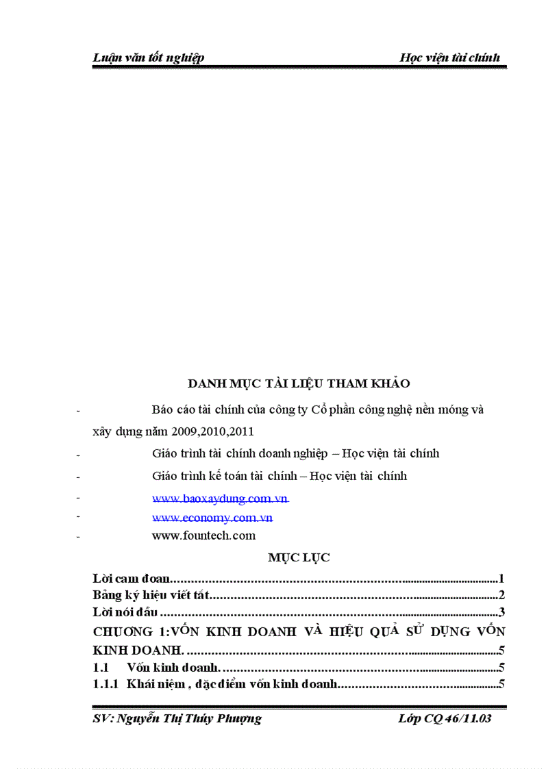 image for page Giải pháp nâng cao hiệu quả sử dụng Vốn kinh doanh ở Công ty cổ phần Công nghệ nền móng và Xây dựng