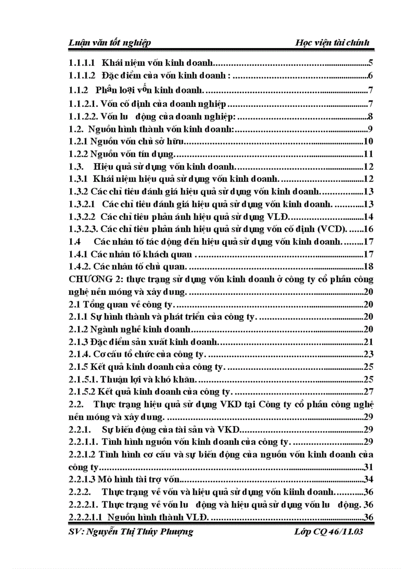 image for page Giải pháp nâng cao hiệu quả sử dụng Vốn kinh doanh ở Công ty cổ phần Công nghệ nền móng và Xây dựng