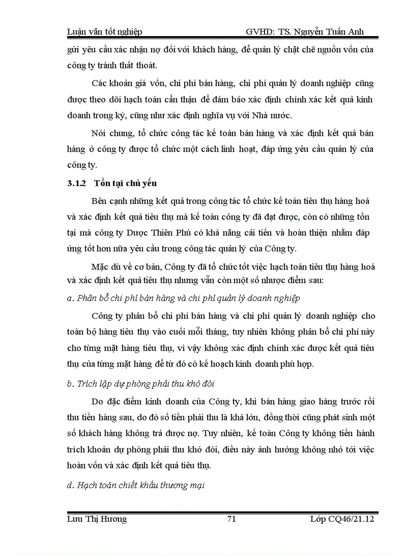 image for page Hoàn thiện kế toán bán hàng và xác định kết quả bán hàng tại Công ty cổ phần sản xuất và thương mại dược phẩm Thiên Phú