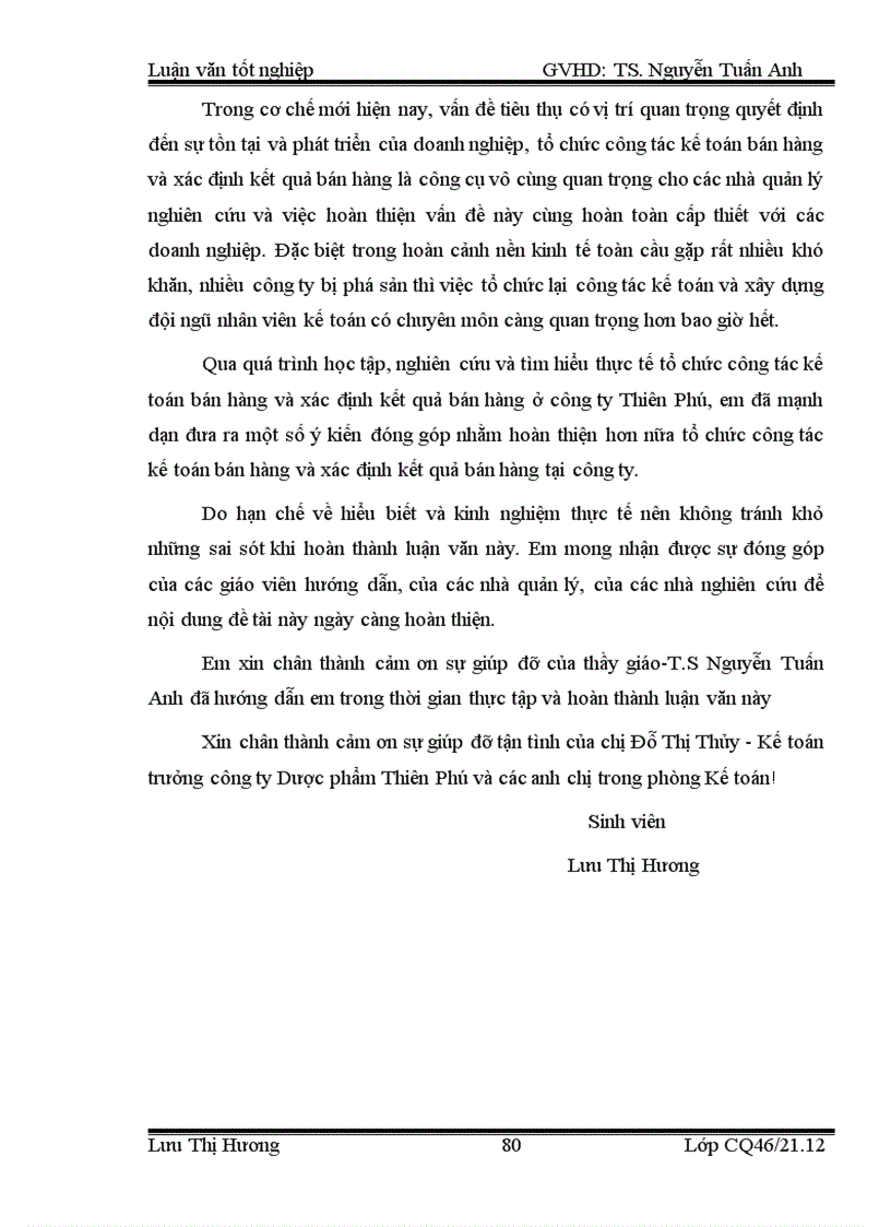 image for page Hoàn thiện kế toán bán hàng và xác định kết quả bán hàng tại Công ty cổ phần sản xuất và thương mại dược phẩm Thiên Phú