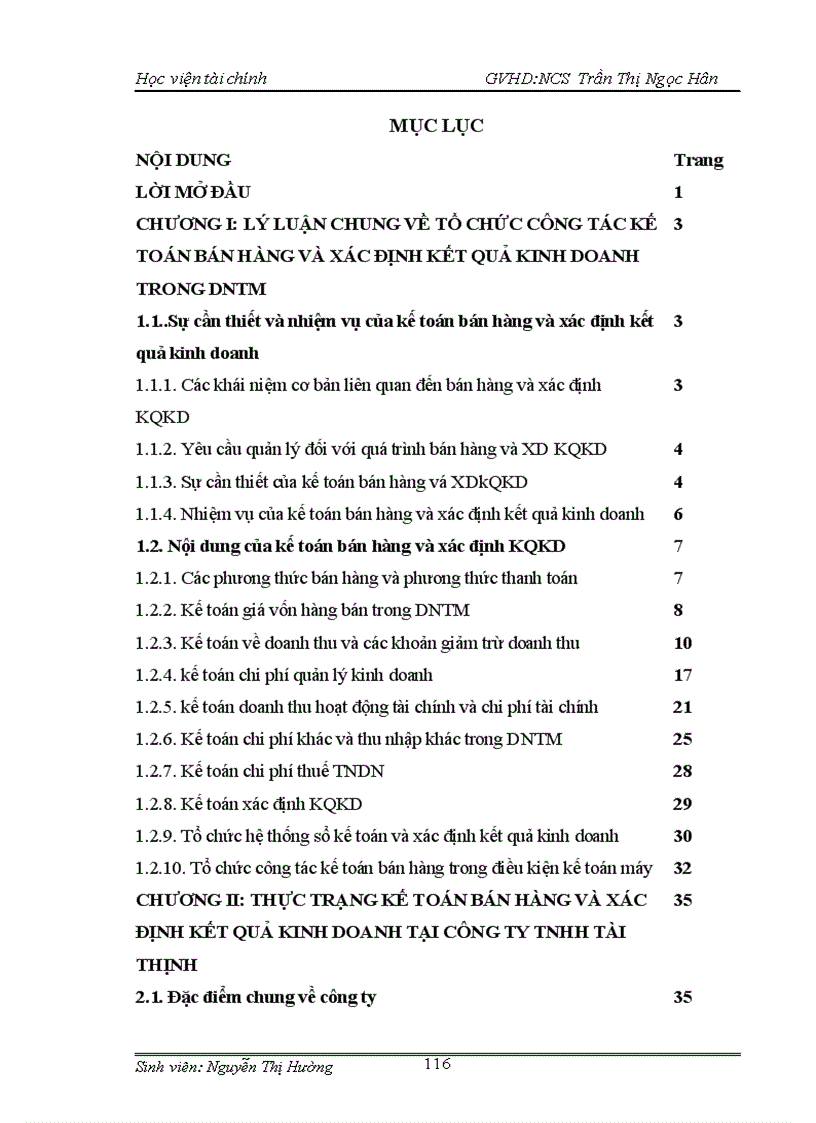 image for page Tổ chức công tác kế toán bán hàng và xác định kết quả kinh doanh tại công ty TNHH Tài Thịnh