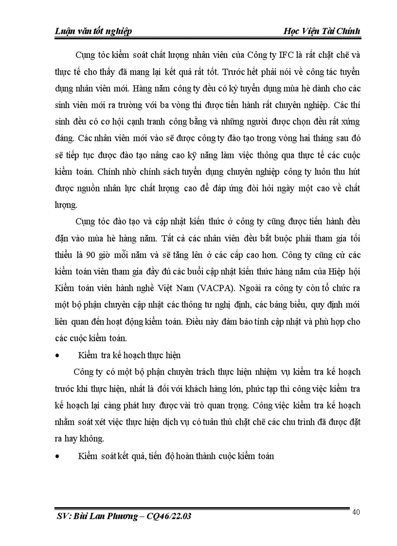 image for page Hoàn thiện quy trình kiểm toán khoản mục Nợ phải trả người bán trong kiểm toán Báo cáo tài chính do Công ty TNHH Kiểm toán và tư vấn tài chính quốc tế IFC thực hiện