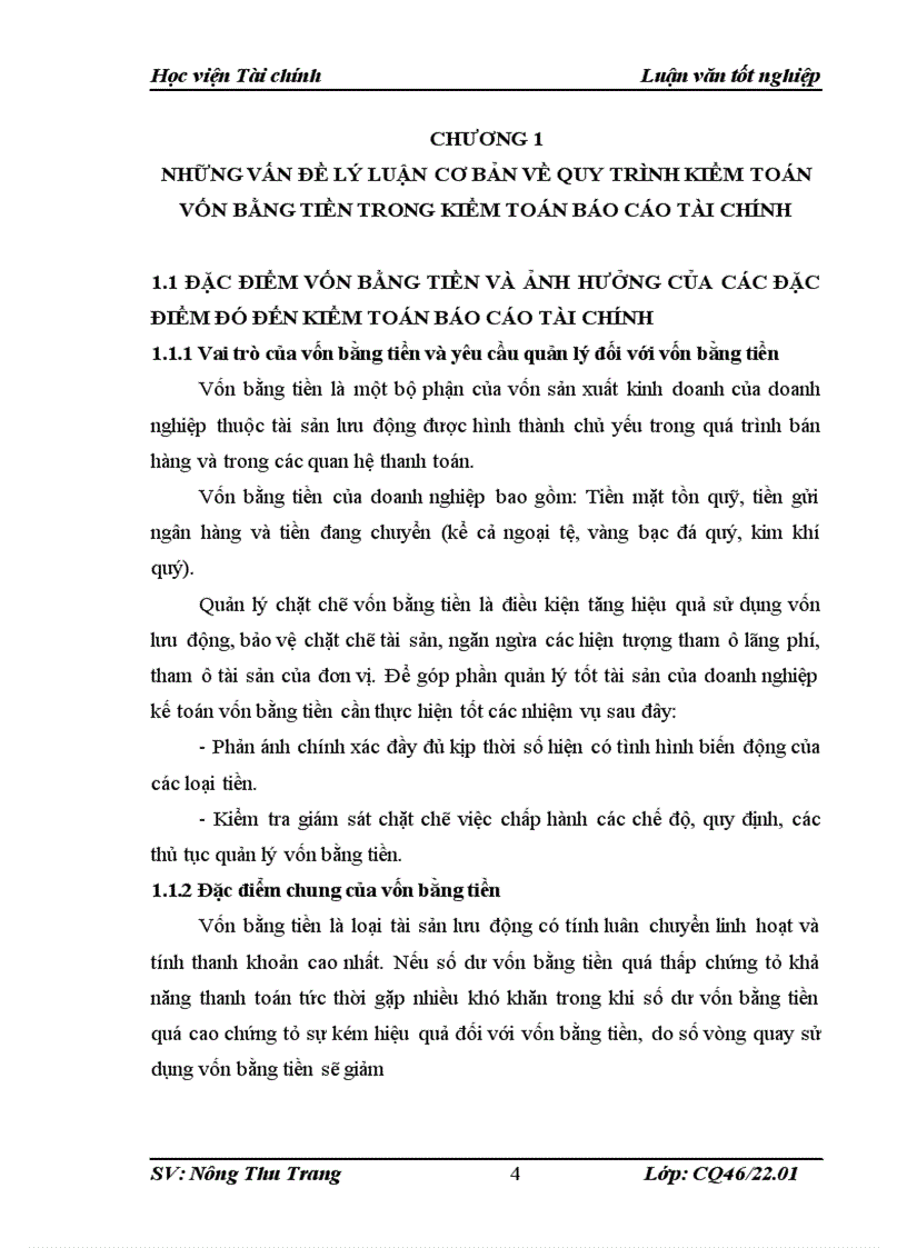 image for page Hoàn thiện quy trình kiểm toán vốn bằng tiền trong kiểm toán Báo cáo tài chính do Công ty TNHH Kiểm toán và Tư vấn đầu tư Tài chính Châu Á FADACO thực hiện 1