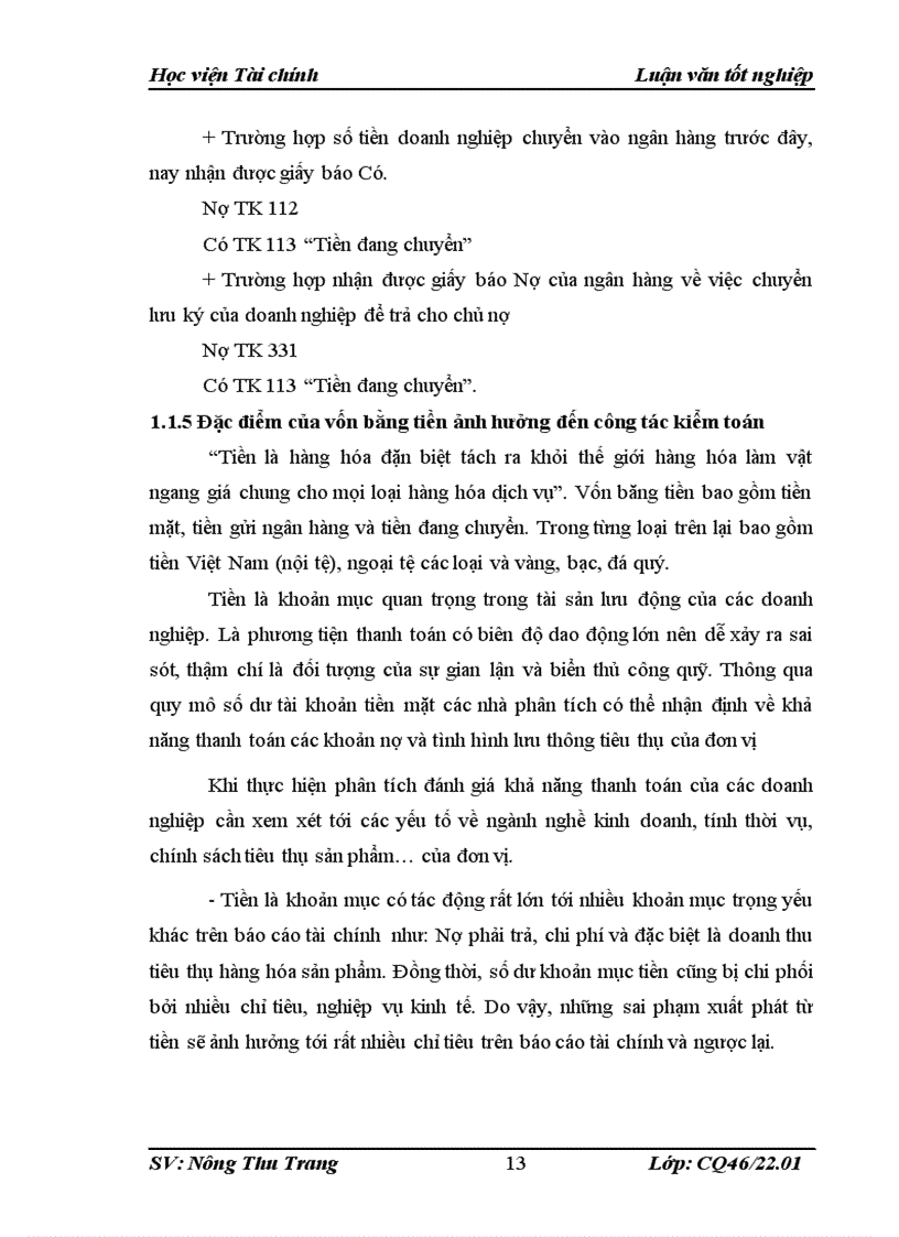 image for page Hoàn thiện quy trình kiểm toán vốn bằng tiền trong kiểm toán Báo cáo tài chính do Công ty TNHH Kiểm toán và Tư vấn đầu tư Tài chính Châu Á FADACO thực hiện 1