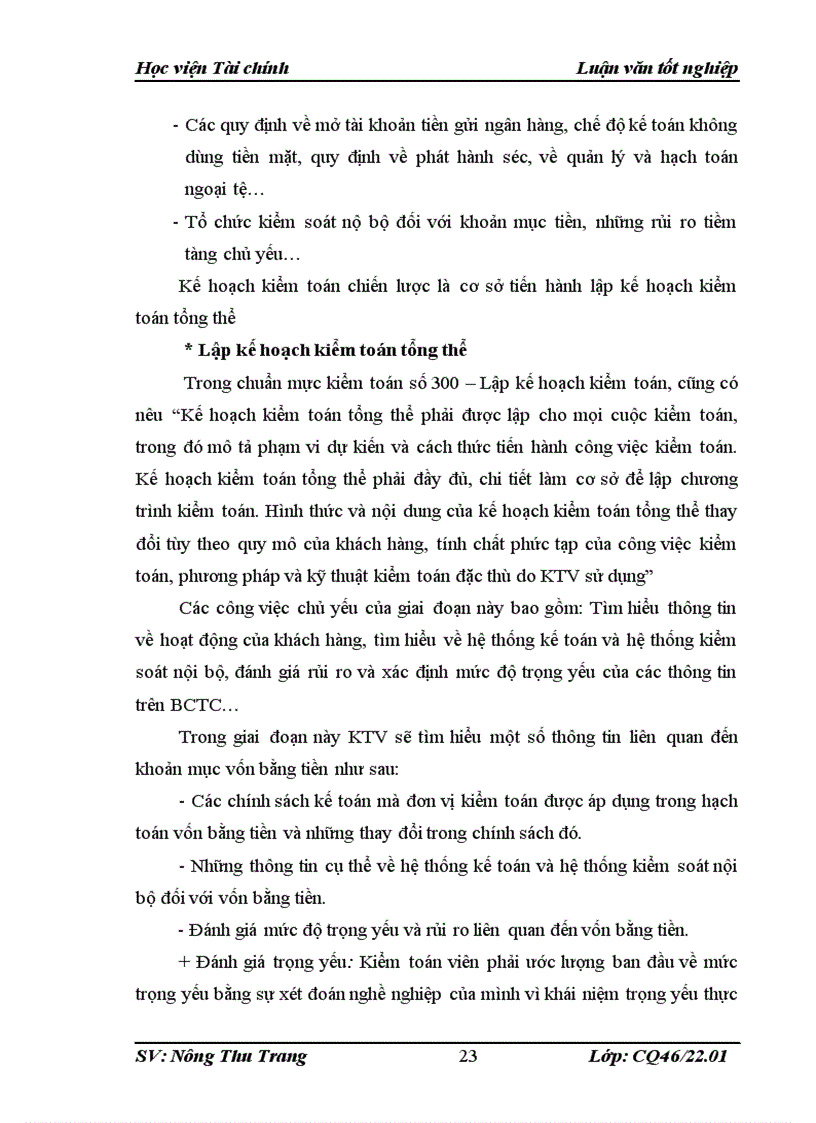 image for page Hoàn thiện quy trình kiểm toán vốn bằng tiền trong kiểm toán Báo cáo tài chính do Công ty TNHH Kiểm toán và Tư vấn đầu tư Tài chính Châu Á FADACO thực hiện 1