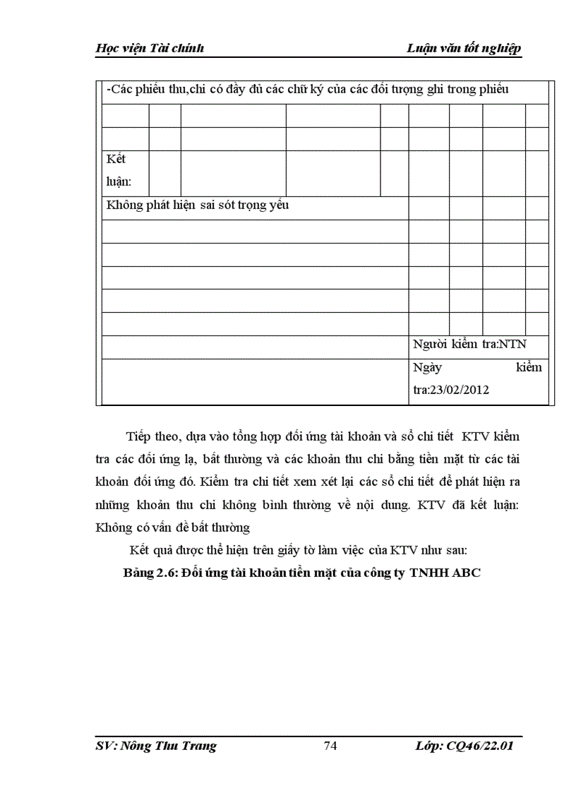 image for page Hoàn thiện quy trình kiểm toán vốn bằng tiền trong kiểm toán Báo cáo tài chính do Công ty TNHH Kiểm toán và Tư vấn đầu tư Tài chính Châu Á FADACO thực hiện 1