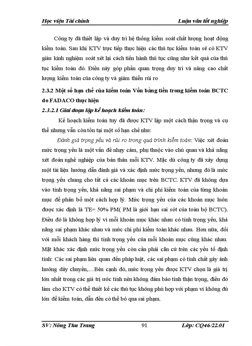 image for page Hoàn thiện quy trình kiểm toán vốn bằng tiền trong kiểm toán Báo cáo tài chính do Công ty TNHH Kiểm toán và Tư vấn đầu tư Tài chính Châu Á FADACO thực hiện 1