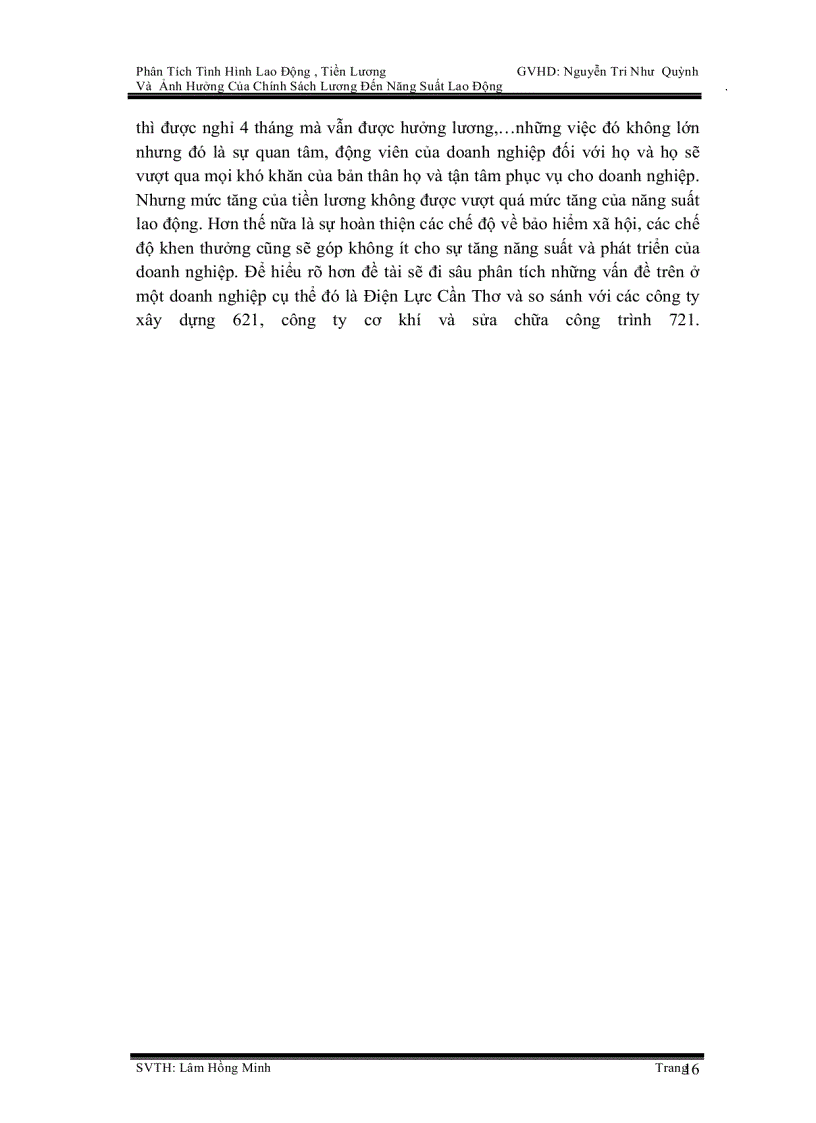 image for page Phân tích tình hình lao động tiền lương và ảnh hưởng của chính sách tiền lương đến năng suất lao động ở điện lực cần Thơ