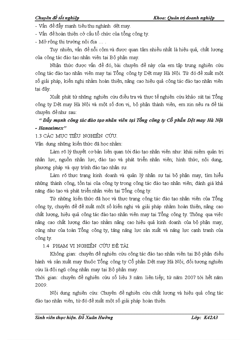 image for page Đẩy mạnh công tác đào tạo nhân viên tại Tổng công ty Cổ phần Dệt may Hà Nội Hanosimex