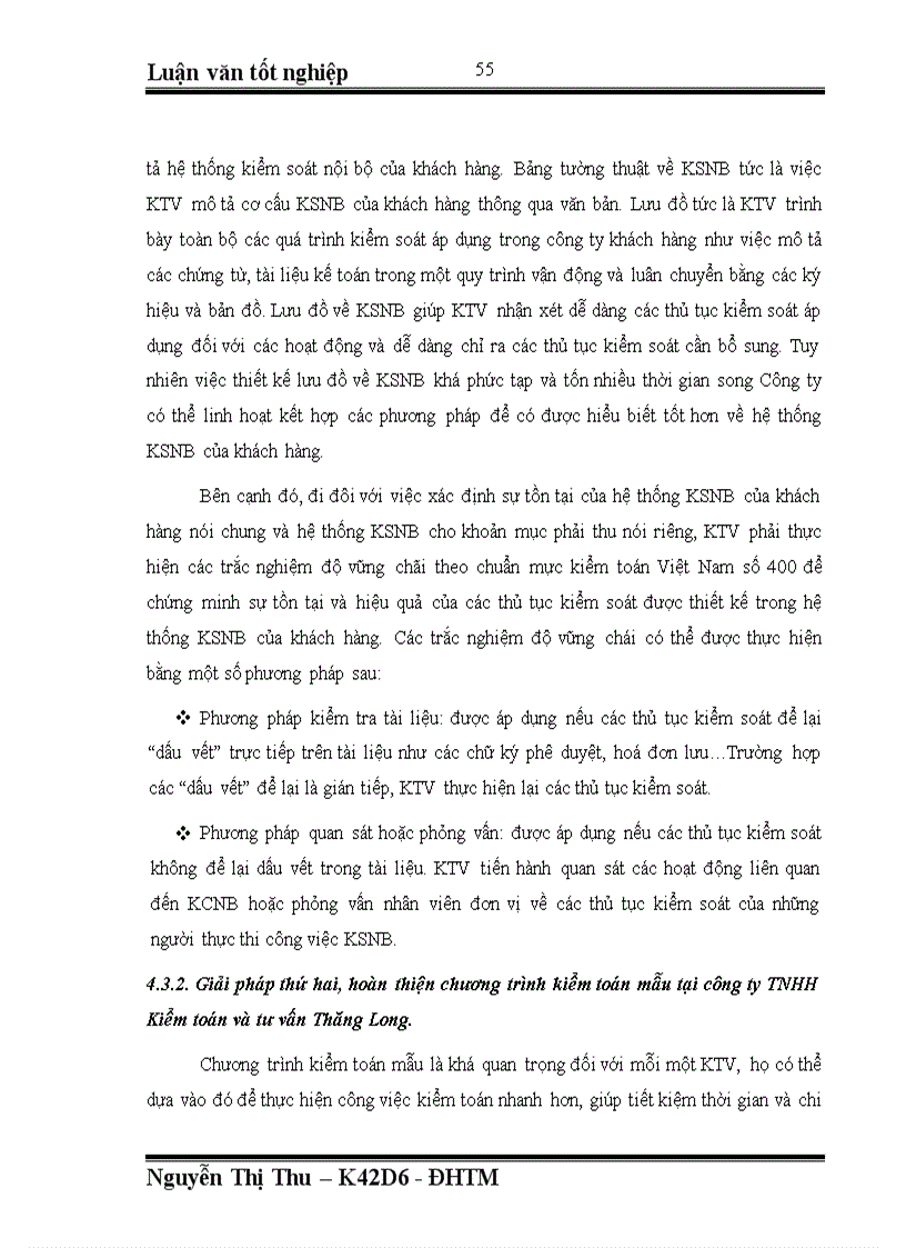 image for page Kiểm toán các khoản phải thu khách hàng trong kiểm toán báo cáo tài chính tại công ty TNHH Kiểm toán và tư vấn Thăng Long 1