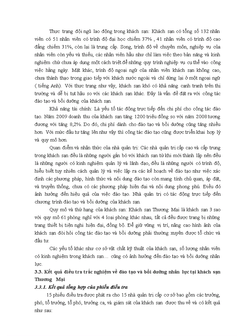 image for page Tăng cường đào tạo và bồi dưỡng nhân lực tại khách sạn Thương Mại