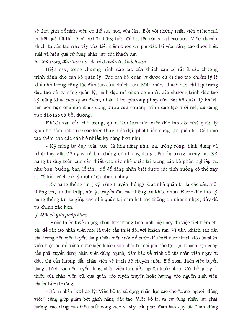 image for page Tăng cường đào tạo và bồi dưỡng nhân lực tại khách sạn Thương Mại