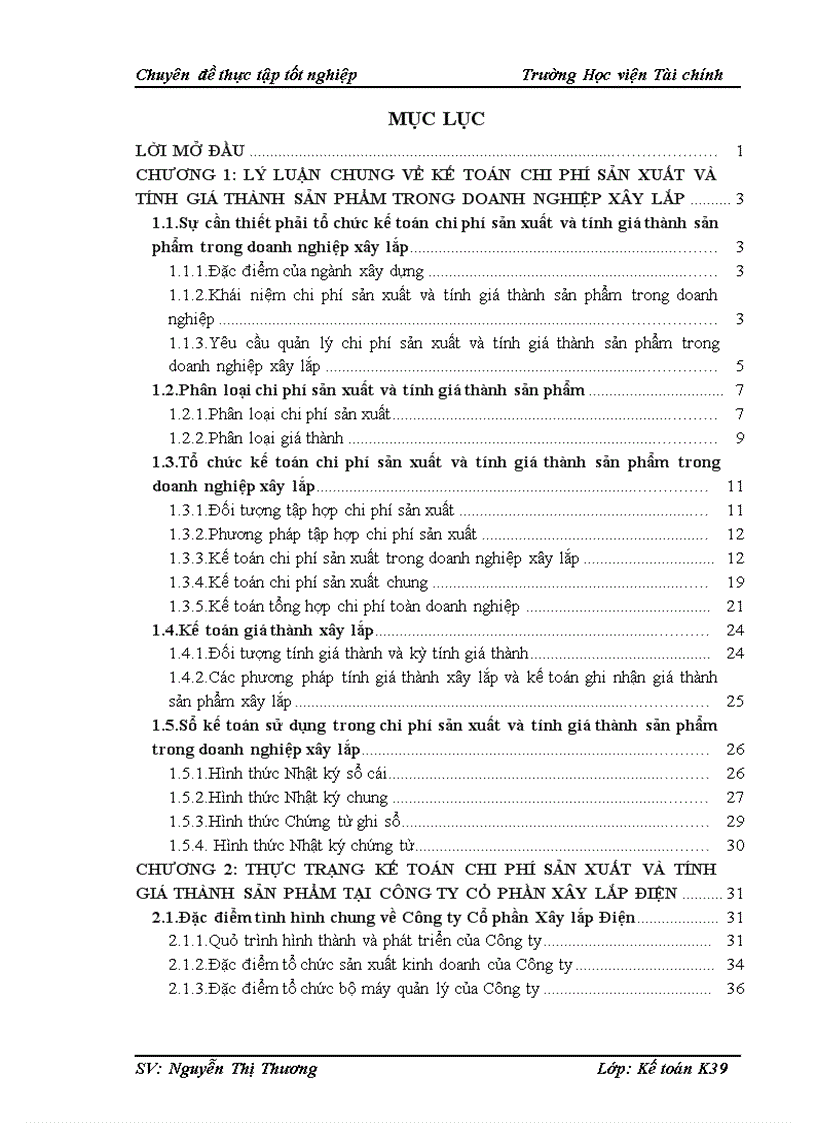 image for page Kế toán chi phí sản xuất và tính giá thành sản phẩm tại công ty cổ phần xây lắp điện