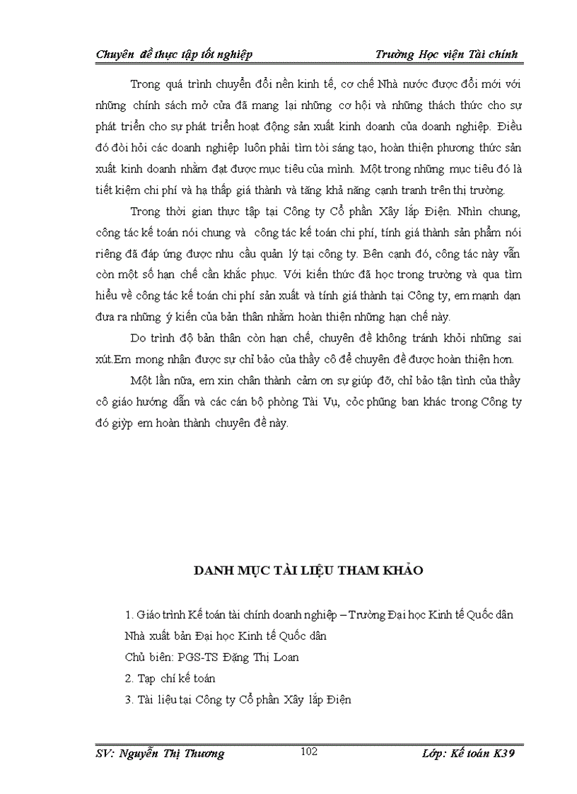 image for page Kế toán chi phí sản xuất và tính giá thành sản phẩm tại công ty cổ phần xây lắp điện