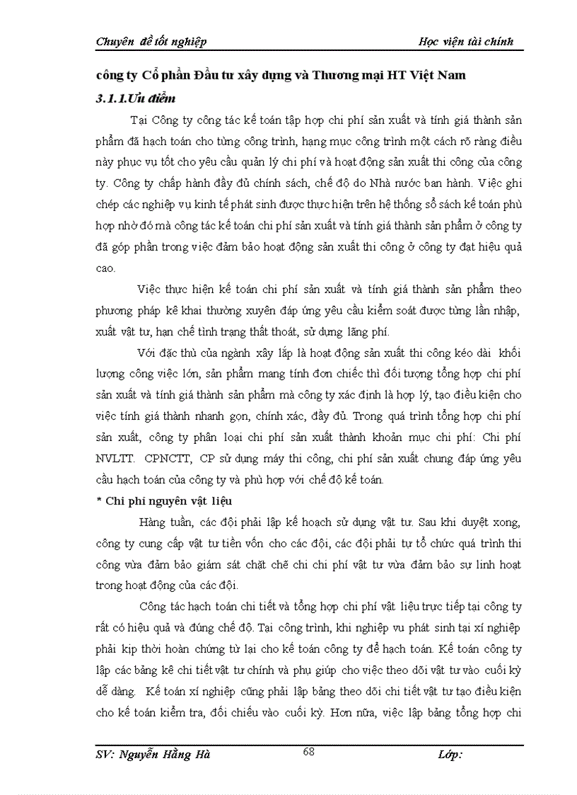 image for page Kế toán chi phí sản xuất và tính giá thành sản phẩm tại công ty cổ phần đầu tư xây dựng và thương mại ht việt nam