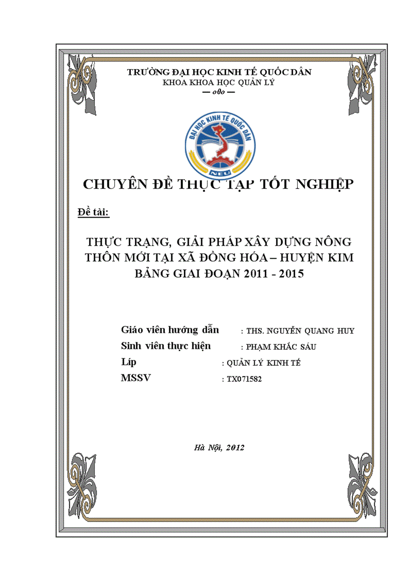 image for page THựC TRạNG GIảI PHáP XÂY DựNG NÔNG THÔN MớI TạI Xã ĐồNG HóA HUYệN KIM BảNG GIAI ĐOạN 2011 2015