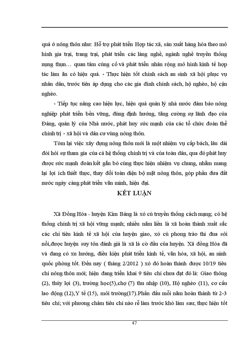 image for page THựC TRạNG GIảI PHáP XÂY DựNG NÔNG THÔN MớI TạI Xã ĐồNG HóA HUYệN KIM BảNG GIAI ĐOạN 2011 2015