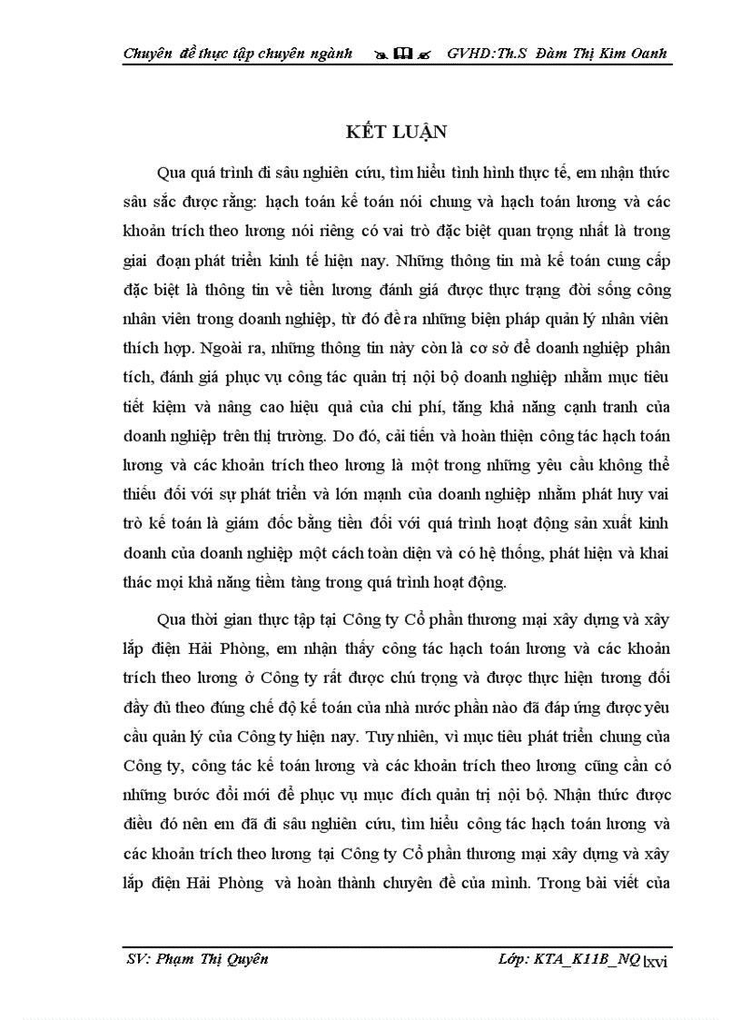 image for page Hoàn thiện kế toán tiền lương và các khoản trích theo lương tại công ty cổ phần thương mại xây dựng và xây lắp điện hải phòng 1