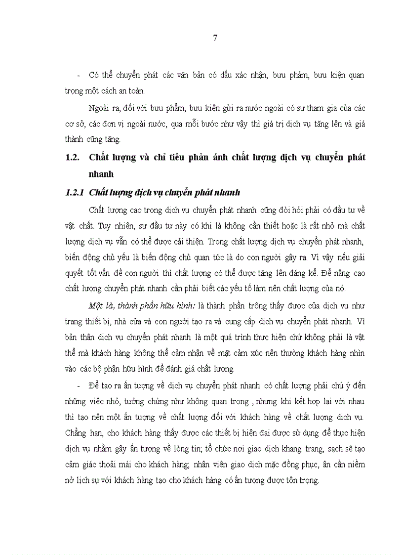 image for page Thực trạng chất lượng dịch vụ chuyển phát nhanh của công ty cổ phần chuyển phát nhanh bưu điện