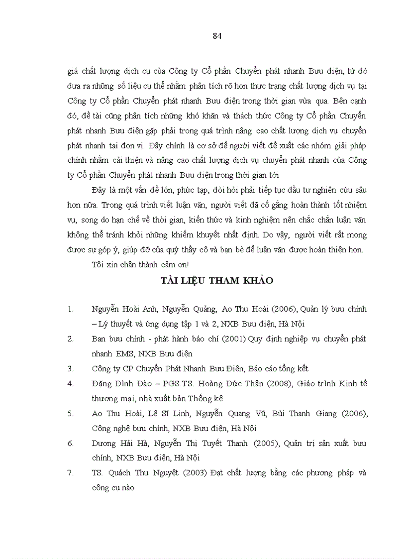 image for page Thực trạng chất lượng dịch vụ chuyển phát nhanh của công ty cổ phần chuyển phát nhanh bưu điện