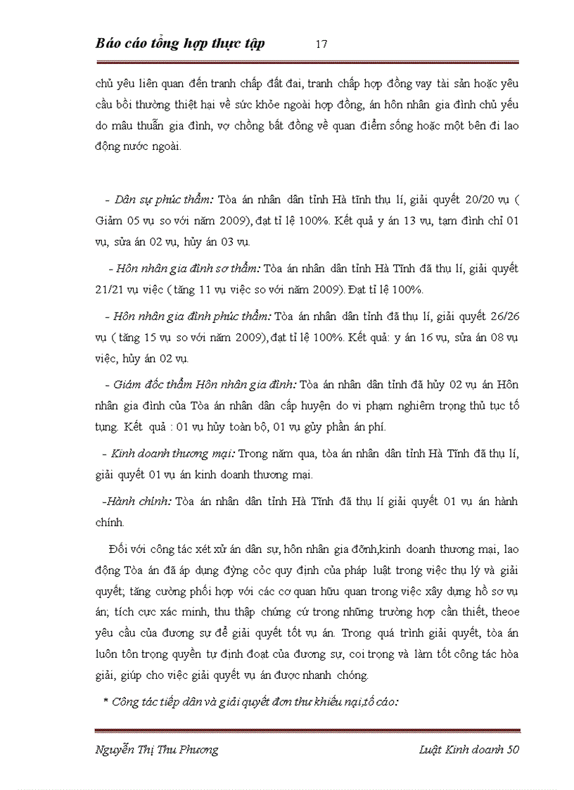 image for page Tình hình hoạt động của Tòa án nhân dân tỉnh Hà Tĩnh trong những năm gần đây 1