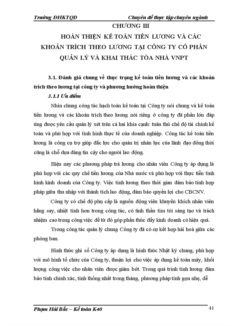 image for page Hoàn thiện kế toán tiền lương và các khoản trích theo lương tại Công ty Cổ phần quản lý và khai thác tòa nhà VNPT 1