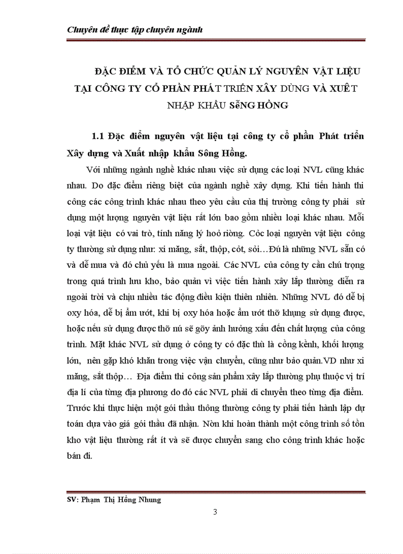 image for page Hoàn thiện kế toán nguyên vật liệu tại Công ty Cổ phần Phát triển Xây dựng và Xuất nhập khẩu Sông Hồng 1