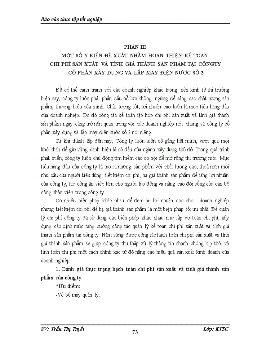 image for page Một số ý kiến nhằm hoàn thiện công tác kế toán tập hợp chi phí sản xuất và tính giá thành sản phẩm tại Công ty CP xây dựng và lắp máy điện nước số 3