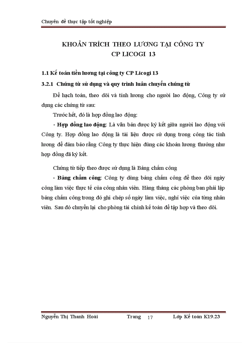 image for page Hoàn thiện kế toán tiền lương và các khoản trích theo lương tại Công ty cổ phần LICOGI 13 1