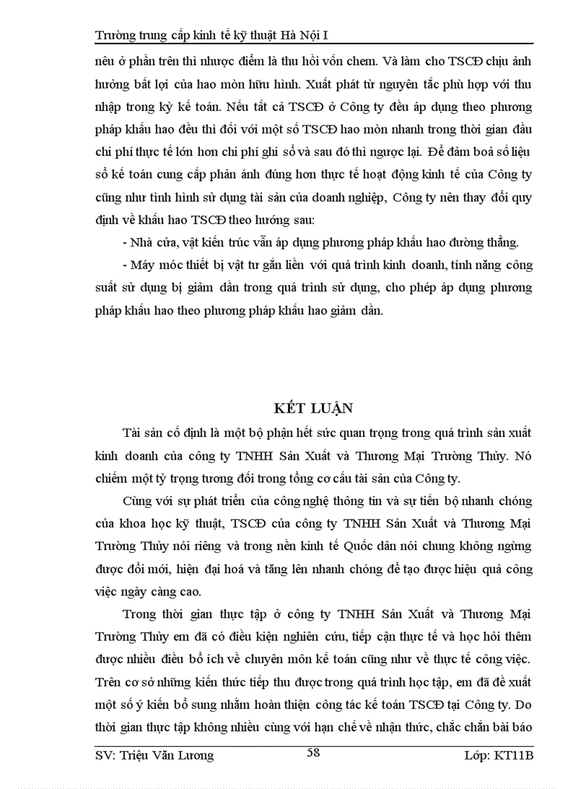 image for page Công tác Tổ chức Quản lý TSCĐ và nâng cao hiệu quả sử dụng TSCĐ tại công ty TNHH Sản Xuất và Thương Mại Trường Thủy