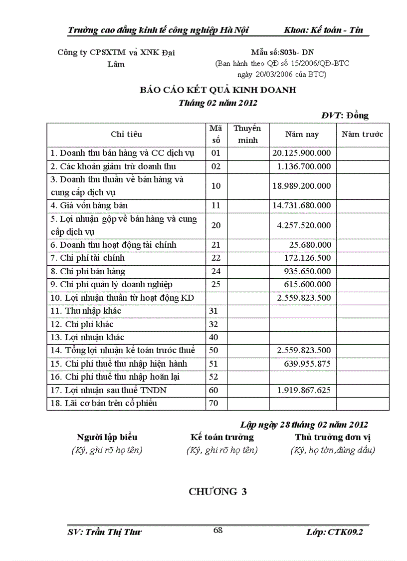 image for page Kế toán tiêu thụ và Xác định kết quả Kinh doanh tại Công ty cổ phần sản xuất thương mại và xuất nhập khẩu Đại Lâm 1
