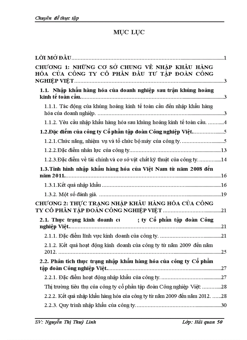 image for page Nhập khẩu hàng hóa của công ty cổ phần tập đoàn Công nghiệp Việt Hiện trạng và phương hướng phát triển
