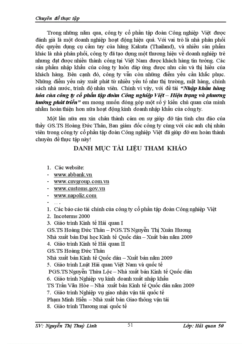 image for page Nhập khẩu hàng hóa của công ty cổ phần tập đoàn Công nghiệp Việt Hiện trạng và phương hướng phát triển