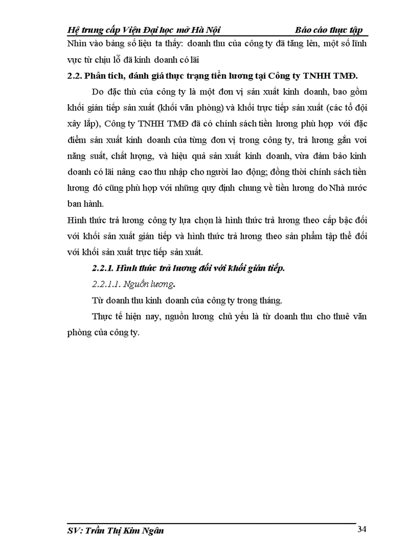 image for page Công tác tiền lương và các khoản trích theo lương tại Công ty TNHH TMĐ 1