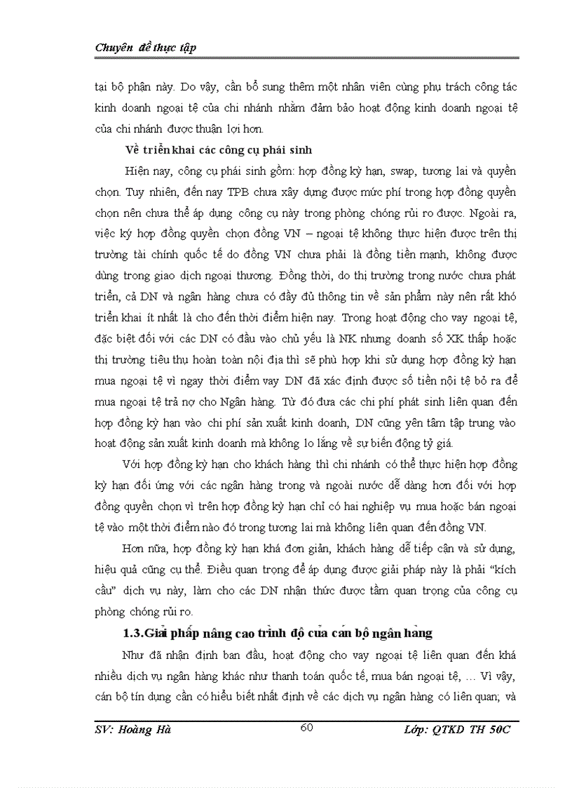image for page Giải pháp đề xuất cho hoạt động cho vay ngoại tệ đối với doanh nghiệp xuất nhập khẩu tại ngân hàng TMCP Tiên Phong