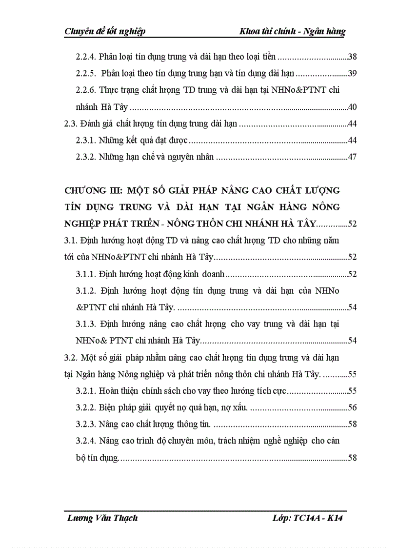image for page Giải pháp nâng cao chất lượng tín dụng trung và dài hạn tại NHNo PTNT chi nhánh Hà Tây