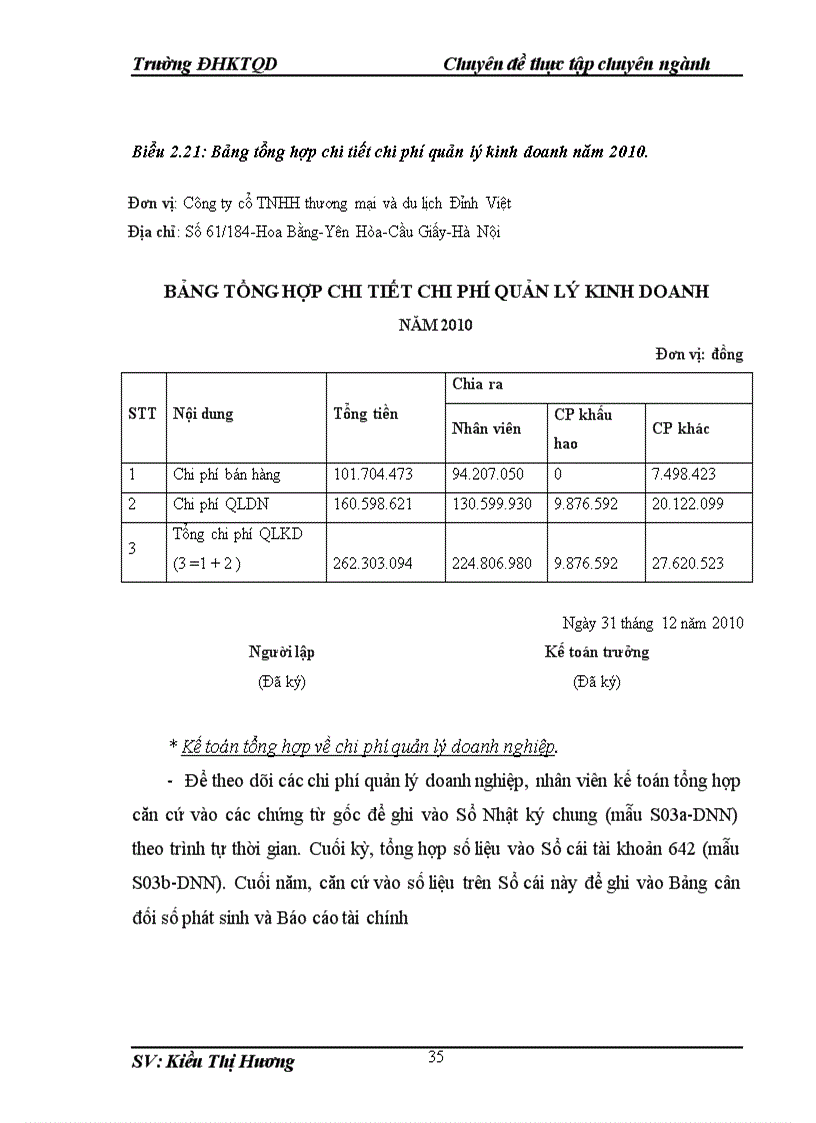 image for page Hoàn thiện kế toán doanh thu chi phí và xác định kết quả kinh doanh tại Công ty TNHH Thương mại và du lịch Đỉnh Việt