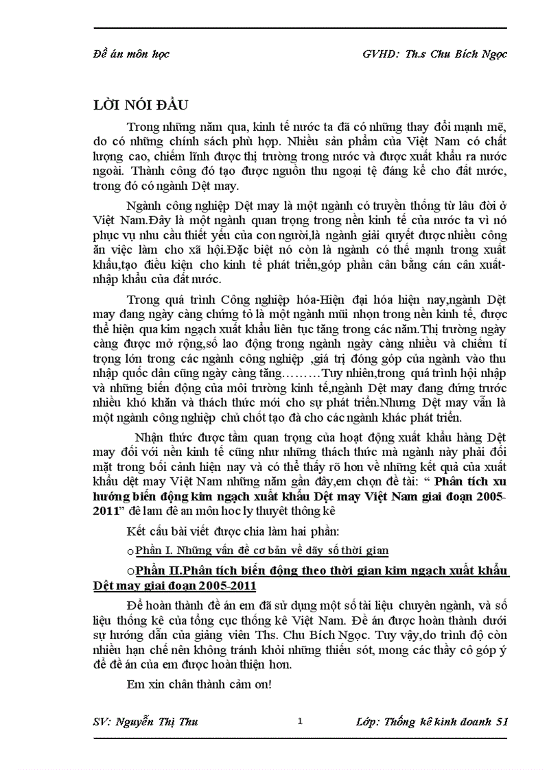 image for page Phân tích xu hướng biến động kim ngạch xuất khẩu Dệt may Việt Nam giai đoạn 2005 201