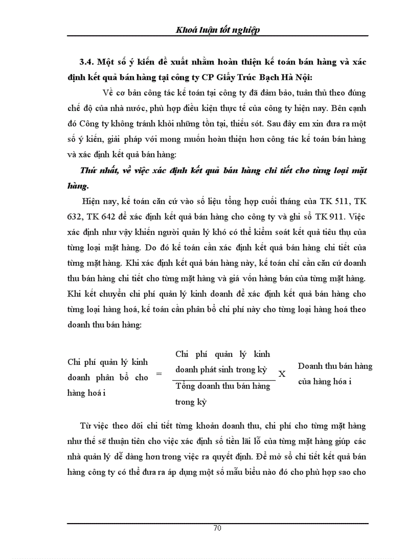 image for page Hoàn thiện kế toán bán hàng và xác định kết quả bán hàng tại Công ty Cổ phần Giấy Trúc Bạch Hà Nội 1