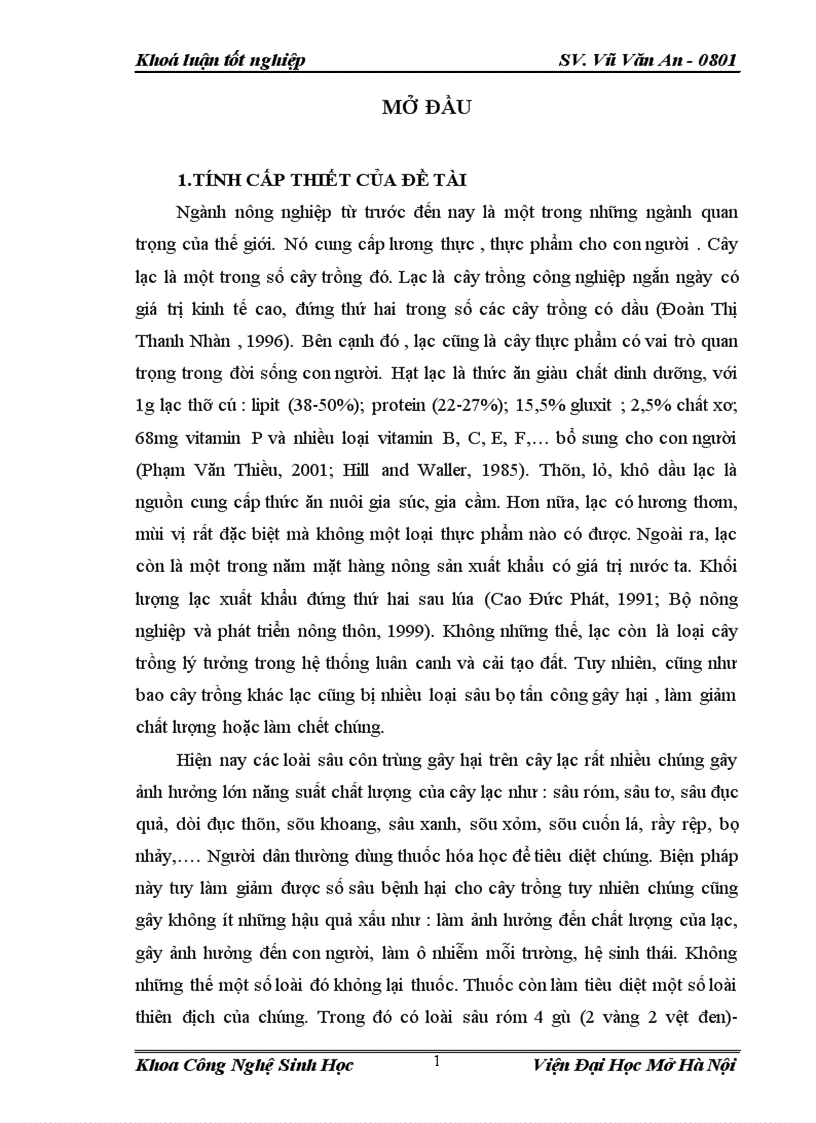 image for page Điều tra nghiên cứu sự đa dạng về thành phần loài côn trùng và đặc điểm sinh học sinh thái của loài sâu róm 4 gù 2 vàng 2 vệt đen Orgyia sp trên cây lạc tại vùng ngoại thành Hà Nội vụ Xuân Hè 2012 1